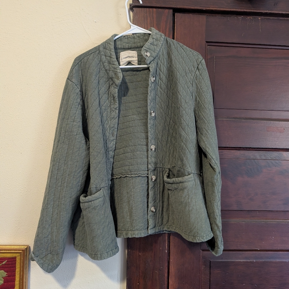 Lucky Brand Quilted Army Green Jacket — L